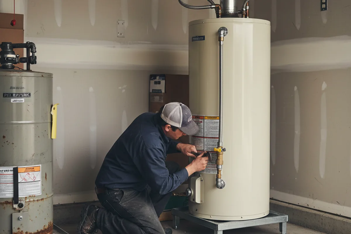 Water heater and shutoff valve replacement in Ashburn